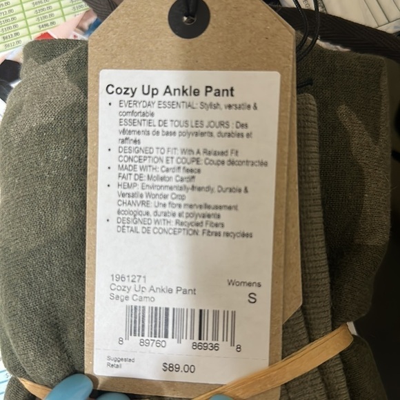 NWT Prana Cozy Up Ankle Pant Camo Athleisure Fall Comfy Size Small - Picture 5 of 5